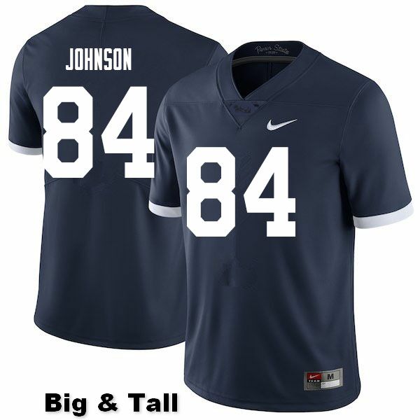 NCAA Nike Men's Penn State Nittany Lions Theo Johnson #84 College Football Authentic Throwback Big & Tall Navy Stitched Jersey NCF0798TY